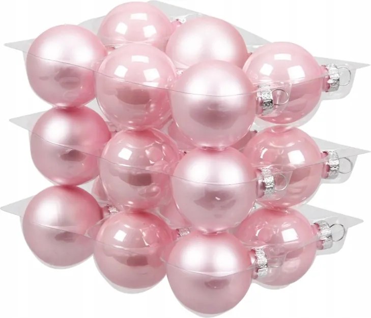 Üveg Bombák Üveg Bomba 4cm 18db J. Rózsaszín