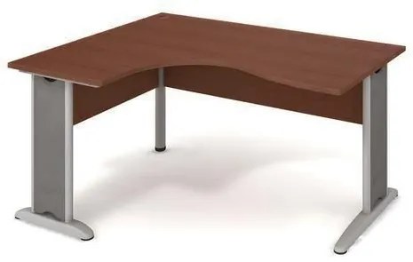 Manutan Cross irodai sarokasztal, 160 x 120 x 75,5 cm, balos kivitel, dió mintázat%