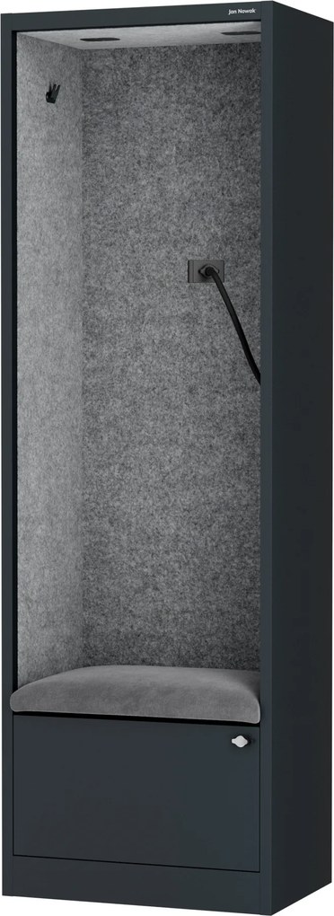 Sally 600mm korpus Antracytowy - siedzisko Szary