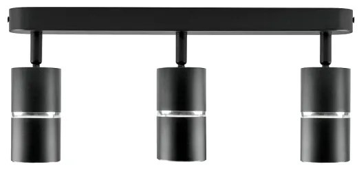 Spotlámpa BAMBOO 3xGU10/10W/230V fekete