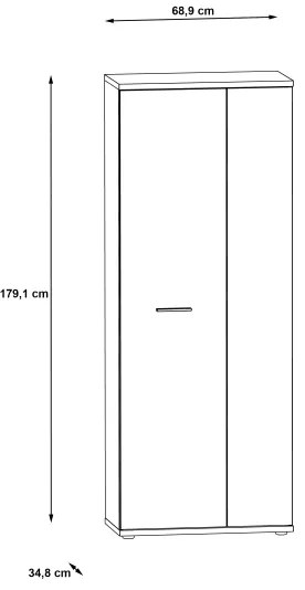 Komód/Cipőtartó SIMO fehér/szürke beton