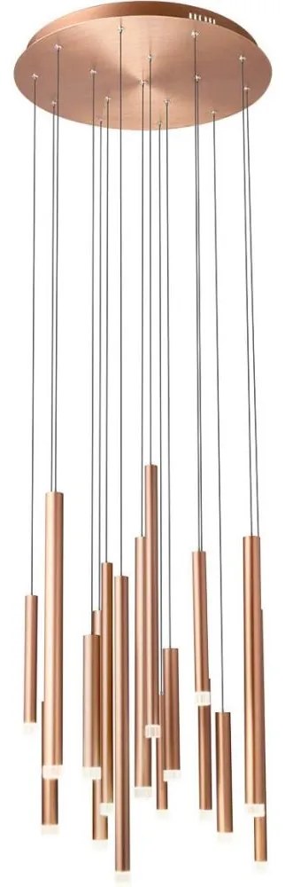 Redo 01-2059 - LED Csillár zsinóron MADISON 16xLED/4W/230V réz
