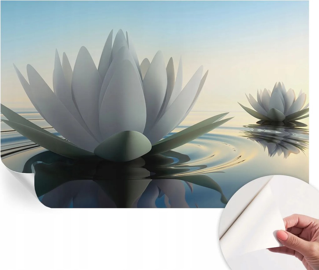 Öntapadós fotótapéta Nappaliba és Hálószobába Vízililiomok 104x70 cm