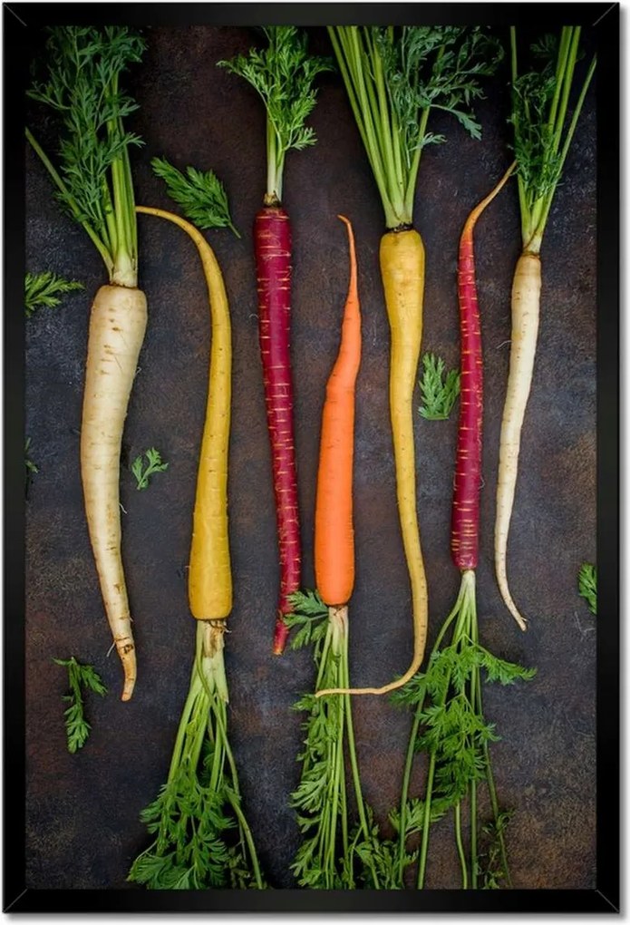 Poszterek keretben 40x60 Színes sárgarépa