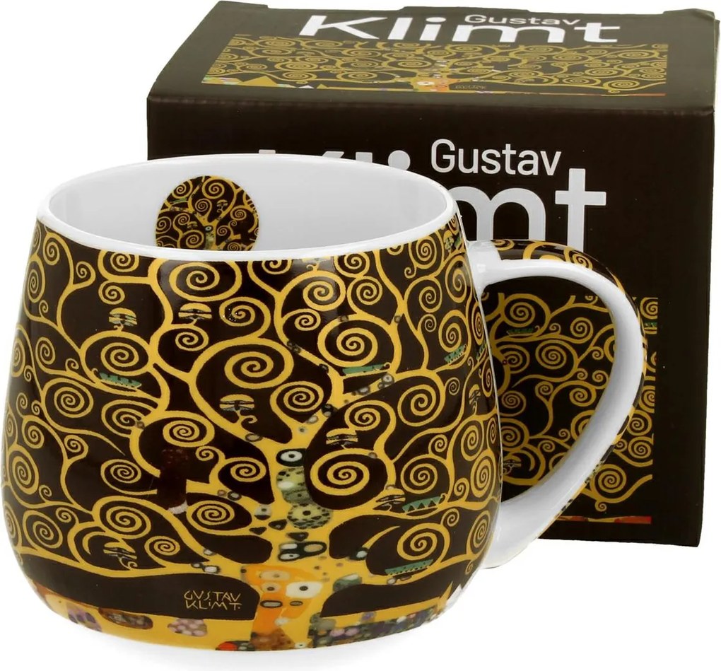 Porcelán bögre Hordó Klimt Tree Of Life 430 ml Nagy Díszdoboz