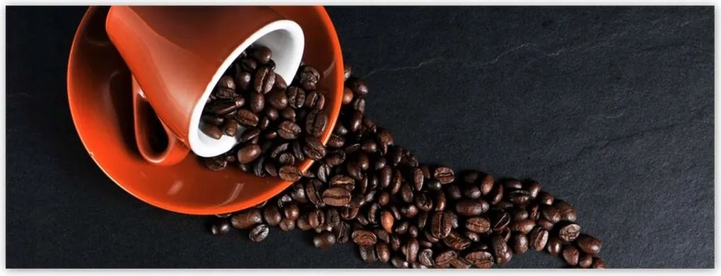 Fotótapéták 250x93 Csésze és kávébab