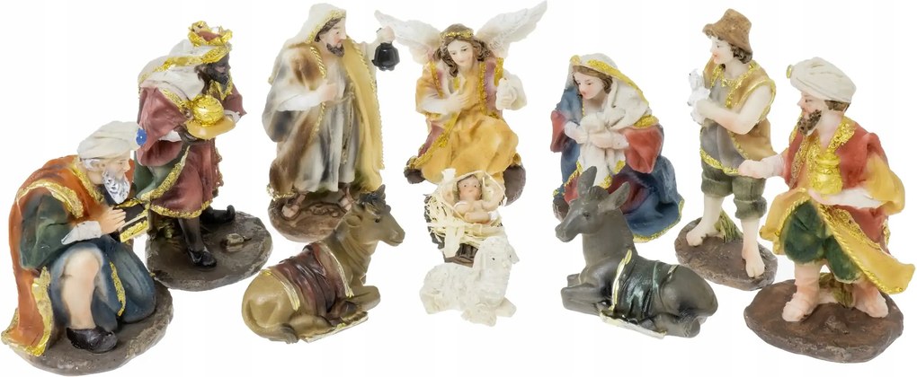 Karácsonyi Betlehem figura szett Kézzel Festett 11el. 10cm