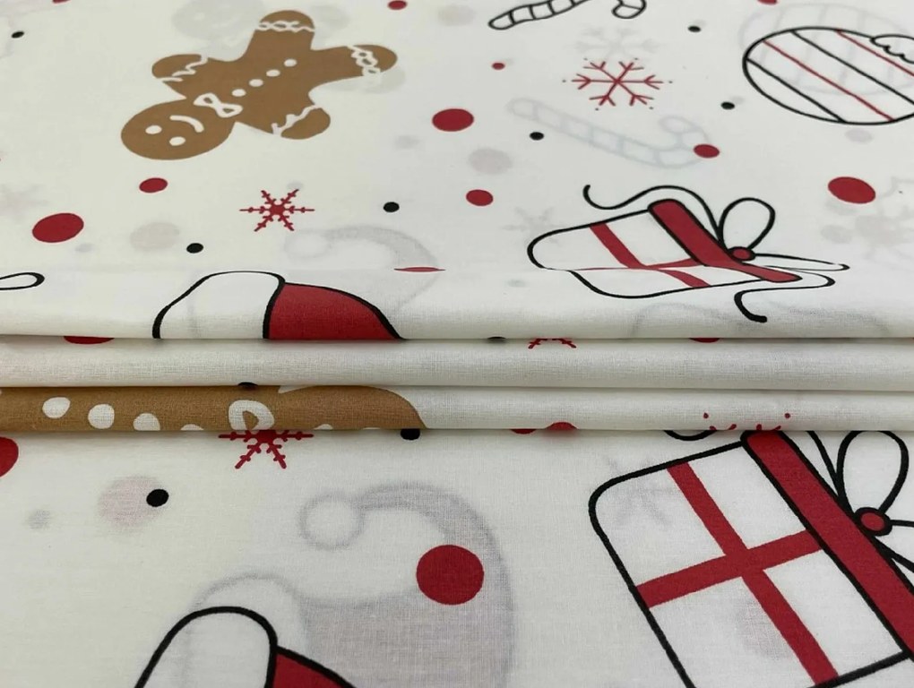 Pamut ágyneműhuzat GINGER JOY fehér Ágyneműhuzat mérete: 70 x 90 cm | 140 x 200 cm