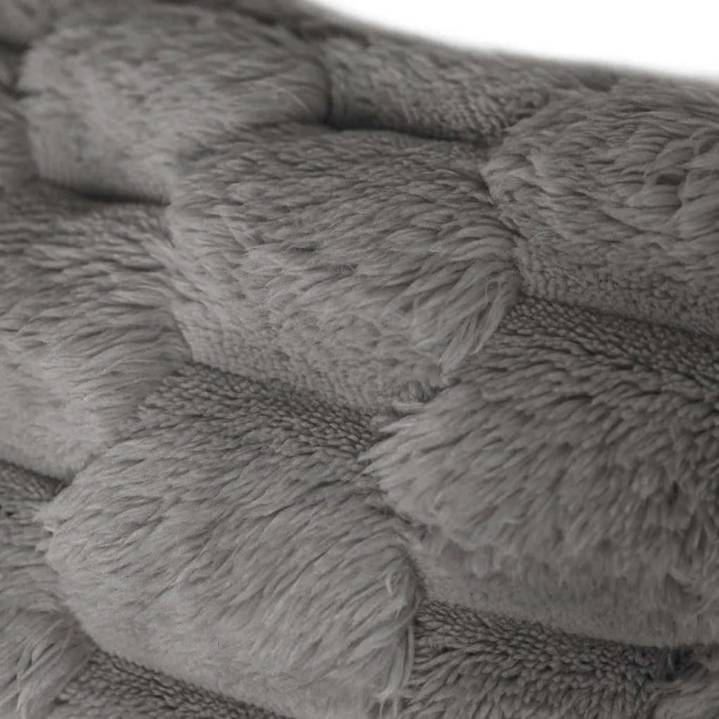 Fotel Wypoczynkowy KOBEL Szary Pluszowy