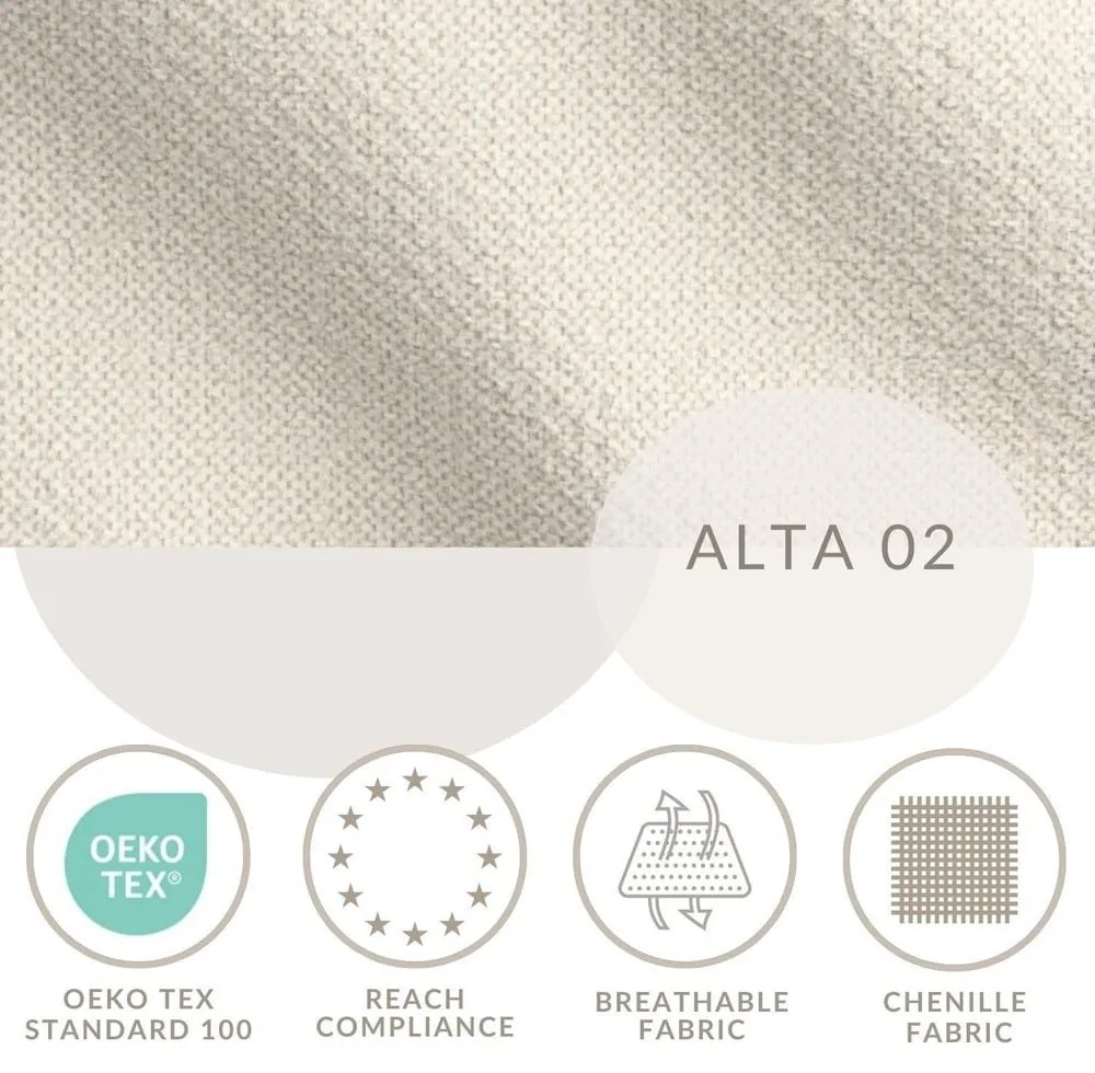 Bézs kárpitozott ágyneműtartós franciaágy ágyráccsal 180x200 cm Lounge L – Maison de Rêve