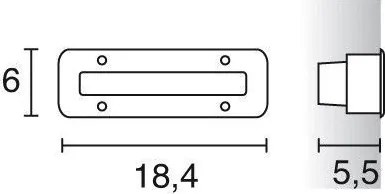 NOVOLUX 305C-L1002F-30 SYNA Kültéri Falba Építhető Lámpa Fehér, Ezüst LED IP68