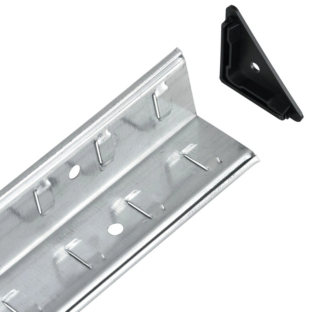 Juskys Sarokpolc - 160x75x40-75 cm - ezüst színű
