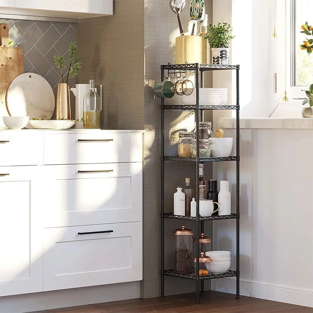 Fürdőszobai 5 szintes tároló, 30 x 30 x 121 cm