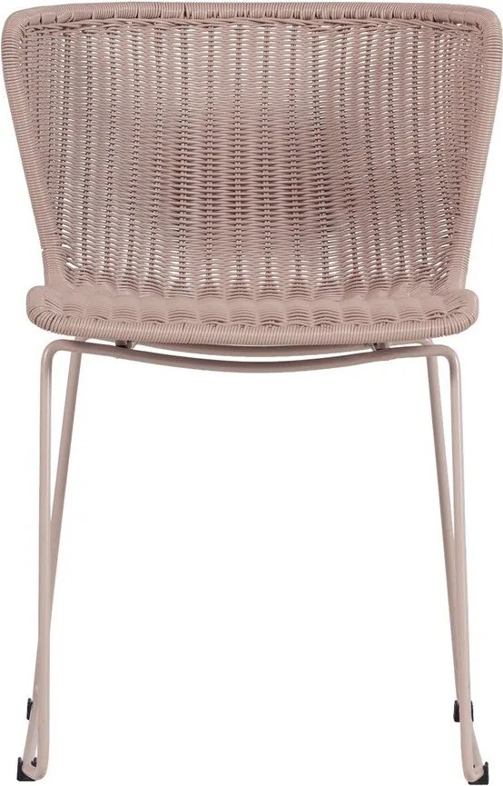 Bézs műrattan kerti szék szett 2 db-os Wings – WOOOD