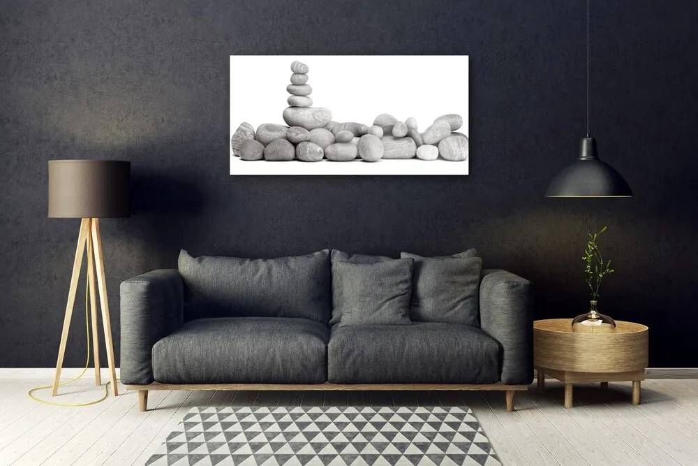 Üvegkép falra kövek Art 125x50 cm