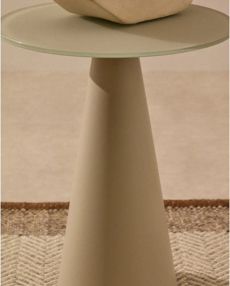 Kerek tárolóasztal üveg asztallappal ø 35 cm Wilshire – Kave Home