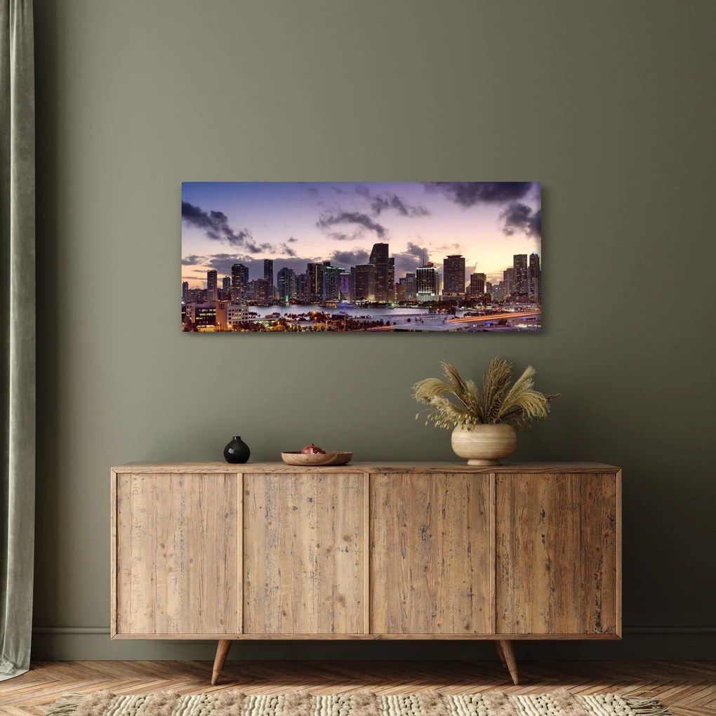 Kép - nagy város felhőkarcolói (120x50 cm)