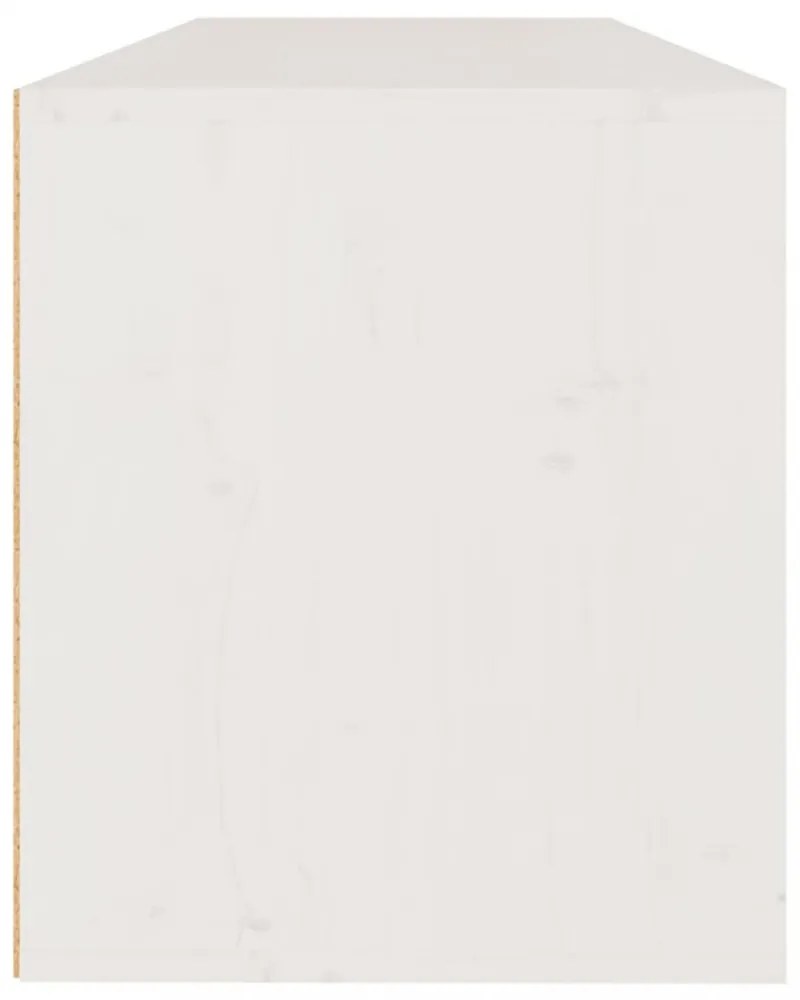 fehér tömör fenyőfa faliszekrény 100 x 30 x 35 cm