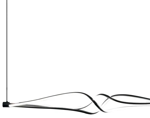 LED Csillár zsinóron TWISTER LED/56W/230V fekete