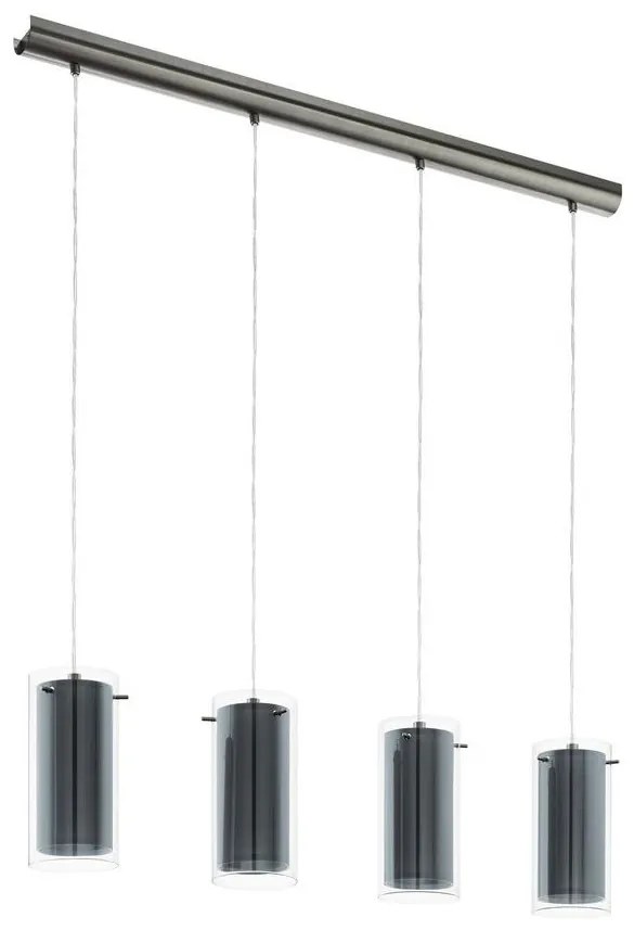 Eglo 99287 - Csillár zsinóron PINTO TEXTIL 4xE27/16W/230V