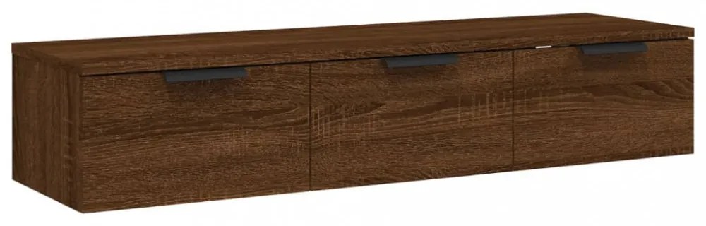 barna tölgyszínű szerelt fa faliszekrény 102 x 30 x 20 cm