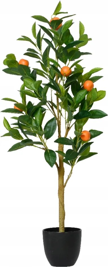 Narancs műfa Narancs dekoratív kaspóban 90cm