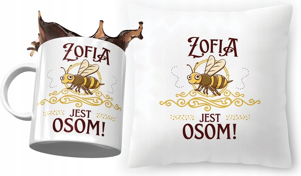Zsófia párna ajándék bögre szett fényképes nyomtatással