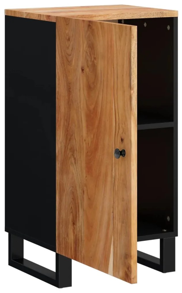 tömör akácfa tálalószekrény ajtóval 40x31x75 cm