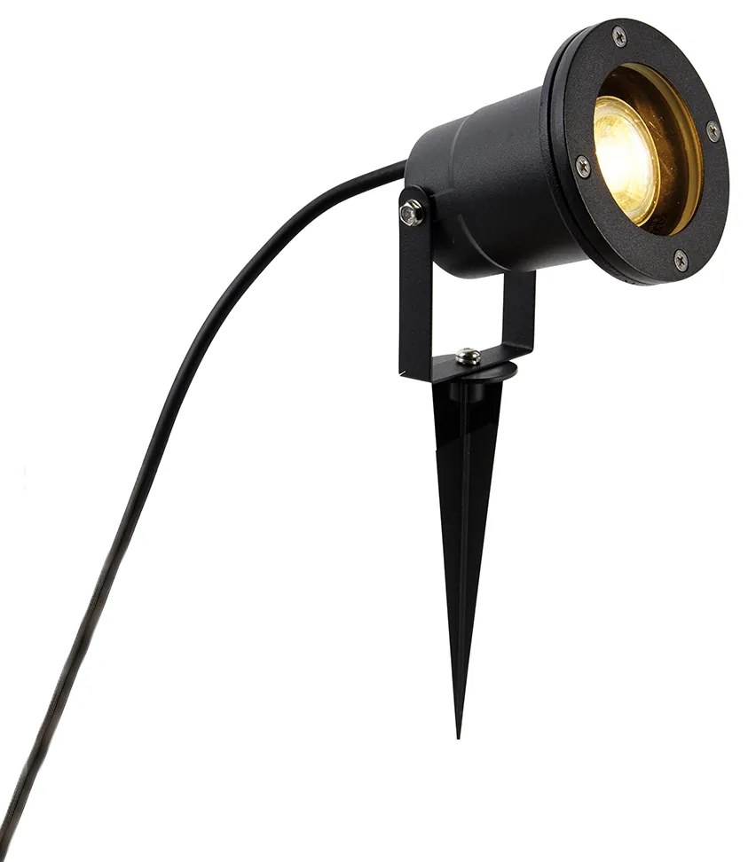 Modern fekete spotlámpa kábellel és dugóval 200cm IP65 - Basic