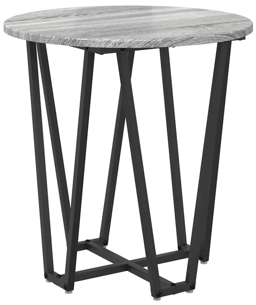 Kisasztal készlet 2 pcs Szürke sonoma és Fekete