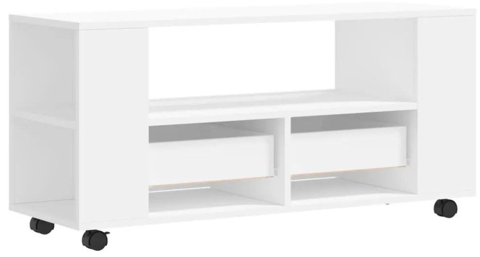 fehér szerelt fa TV-szekrény 102x34,5x43 cm