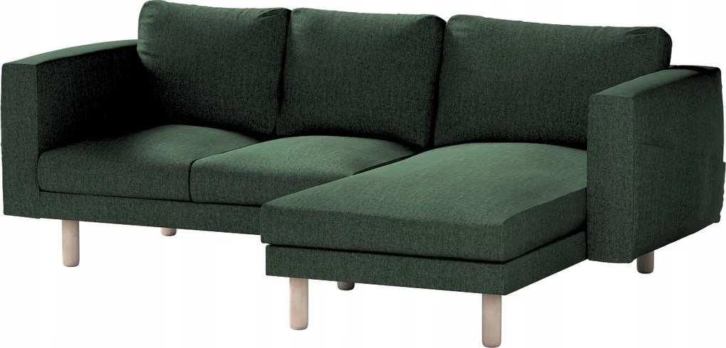 Dekoria Norsborg 3 személyes kanapé huzat Ikea székkel zöld