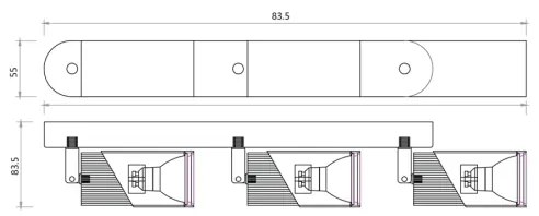 Spotlámpa NEO 3xGU10/8W/230V fehér