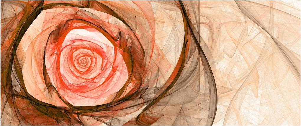 Kép - Absztrakt rózsaszín rózsaszín fehér háttérrel (120x50 cm)