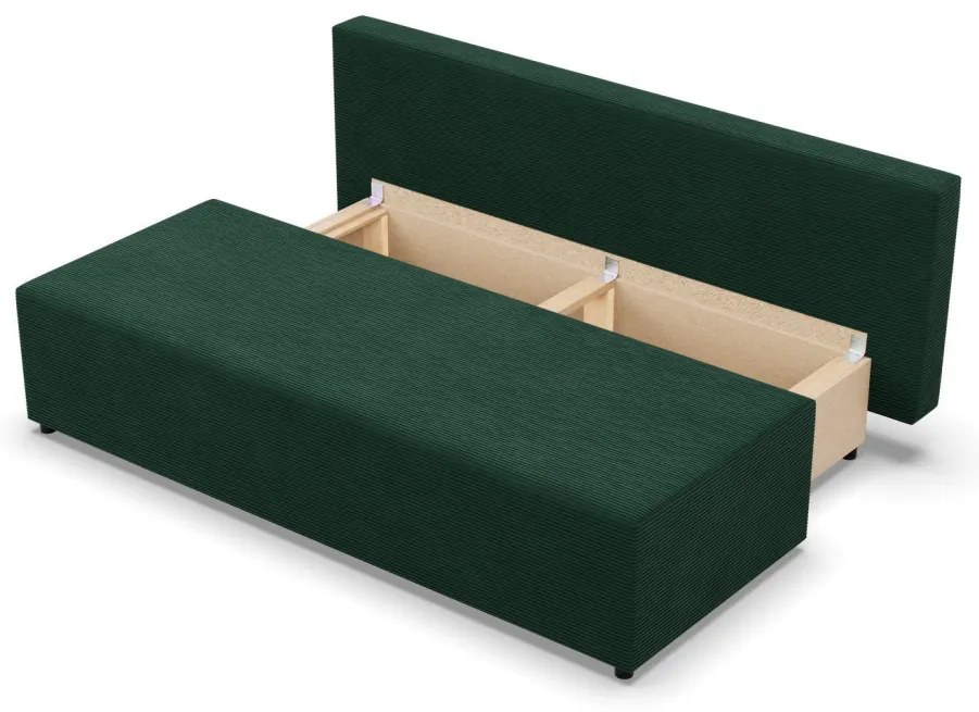 Nobu kanapé, kordbársony, zöld