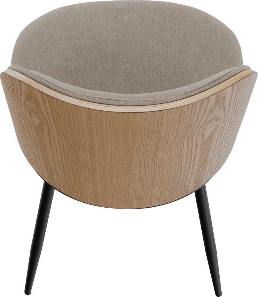 Étkezőszék, bézses barna/natúr fa/fekete, VUDIA