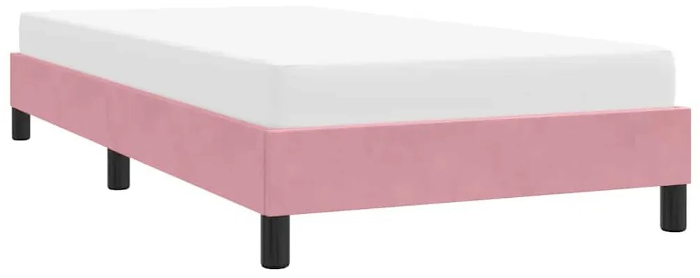 vidaXL ágykeret matrac nélkül Rózsaszín 90x220 cm bársony