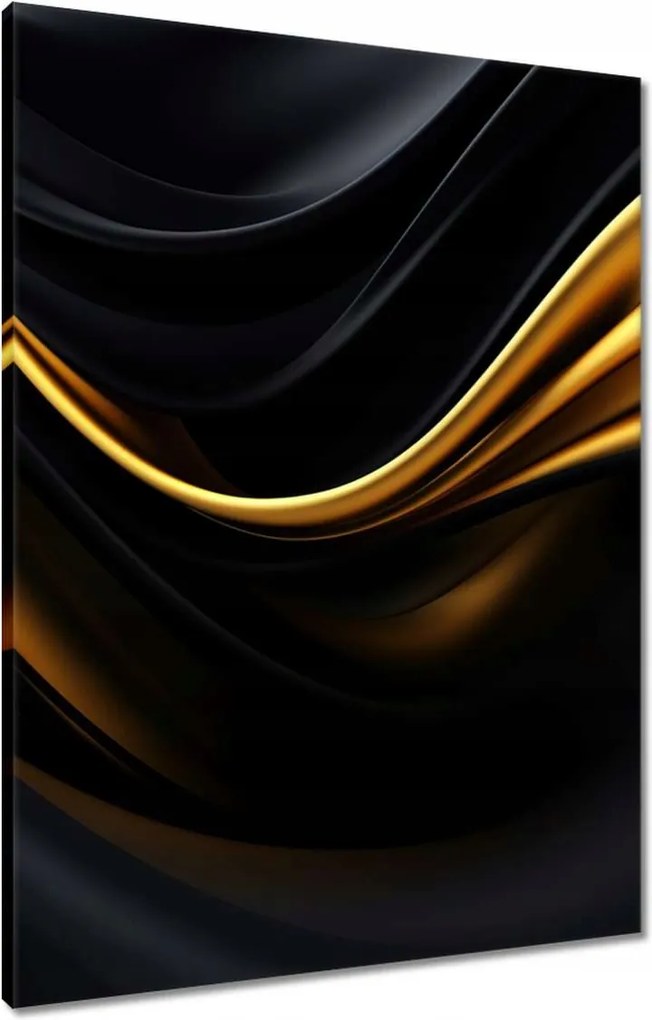 Vászonkép 60x80 Selyem arany szalag