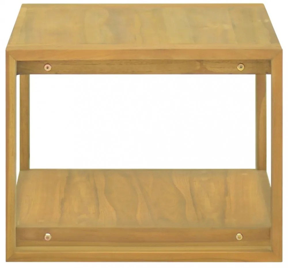 tömör tíkfa falra szerelhető fürdőszobaszekrény 60 x 45 x 35 cm