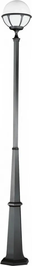 NOVOLUX 405D-G05X1A-04 ROUND Kandeláber Antracit, Fehér E27 IP44