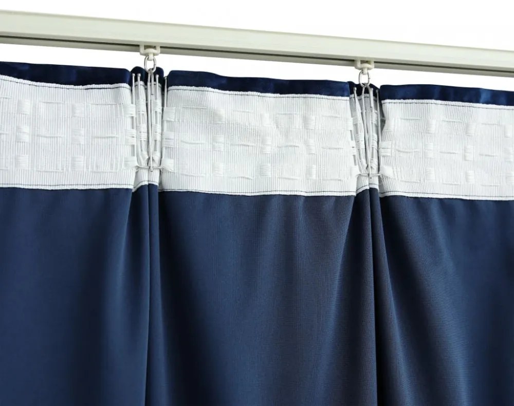 vidaXL 2 db sötétkék bársony sötétítőfüggöny kampókkal 140 x 245 cm
