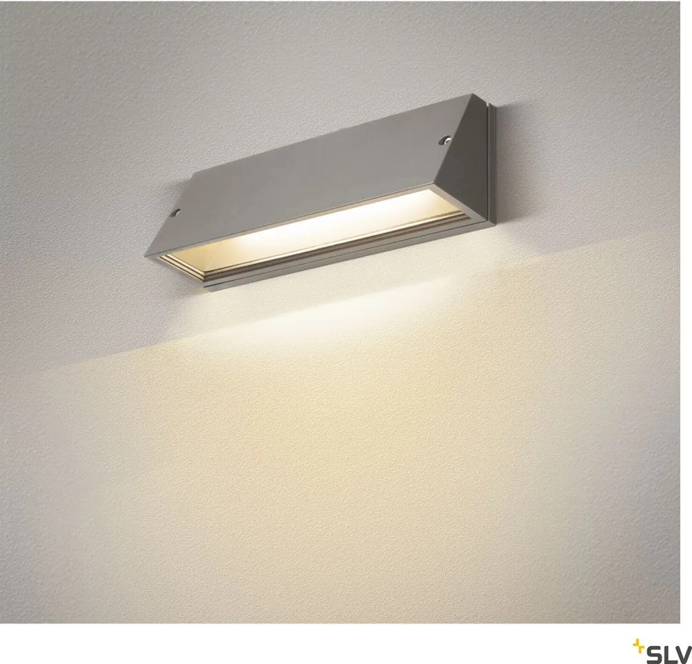 SLV 1003454 PEMA Modern Kültéri Fali Lámpa Átlátszó, Szürke LED IP65