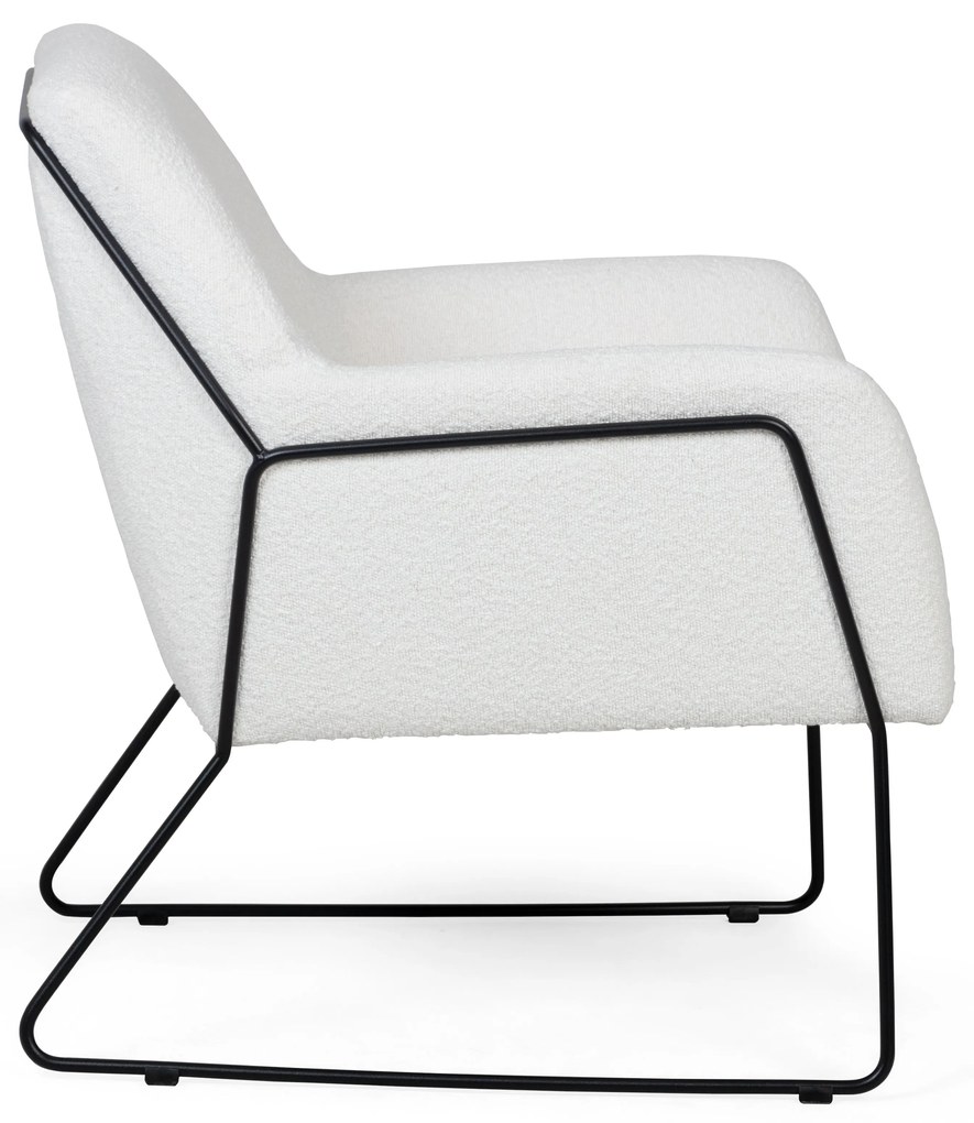 Fehér design kialakítású fotel MILAN