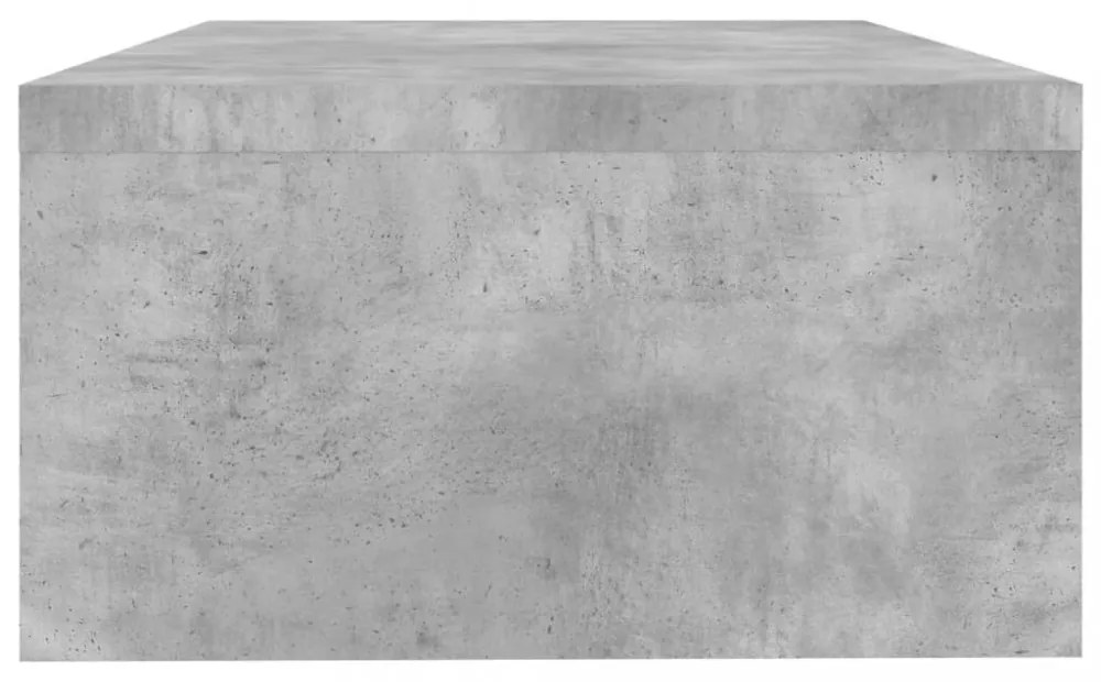 betonszürke szerelt fa monitorállvány 42 x 24 x 13 cm
