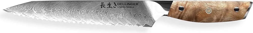 Kenyérvágó kés 210 Dellinger Longevity Damascus Edition