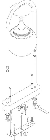 Eglo 98733 - Kültéri lámpatest VECCHIA 1xE27/28W/230V IP44