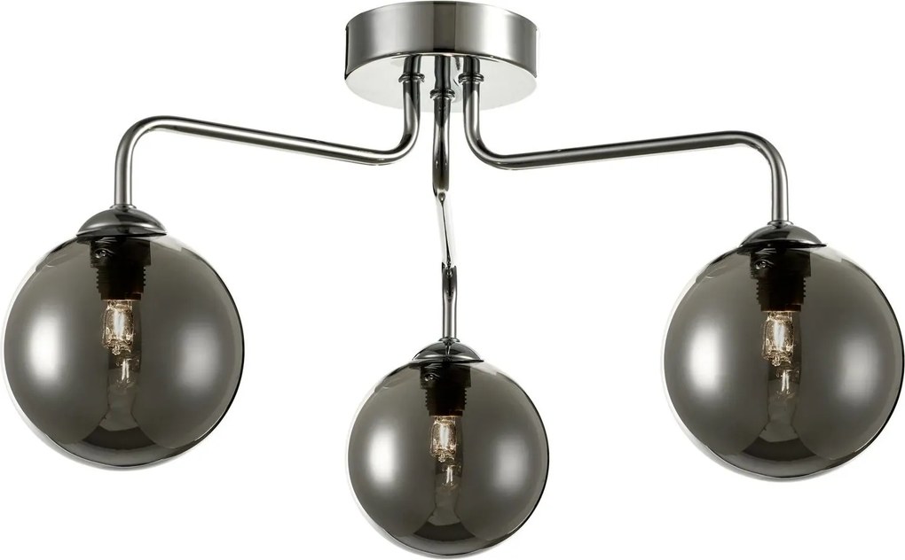Dar lighting modern mennyezeti lámpa feya füstös csiszolt króm darfey0350-01