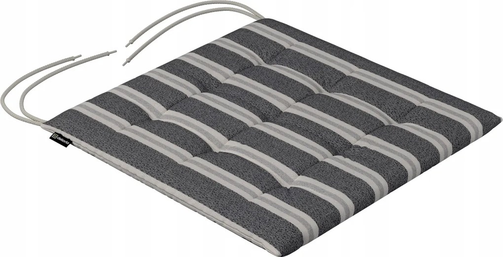 Károly székpárna 40x40 fekete-bézs csíkos