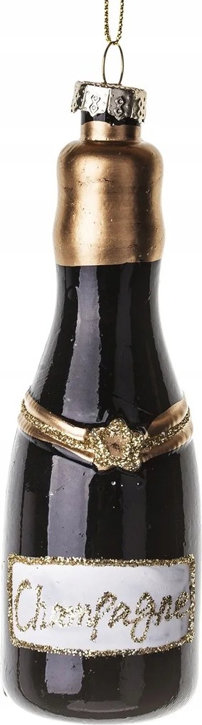 Karácsonyfadísz Üveggömb Pezsgősüveg 131994 Art-pol 1db