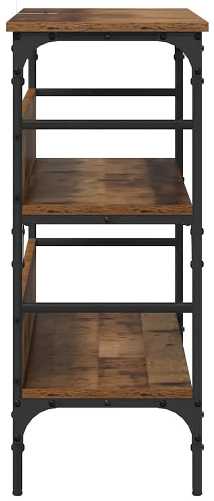 Konzolasztal polcokkal Régi fa 100 x 32 x 75 cm Faanyag